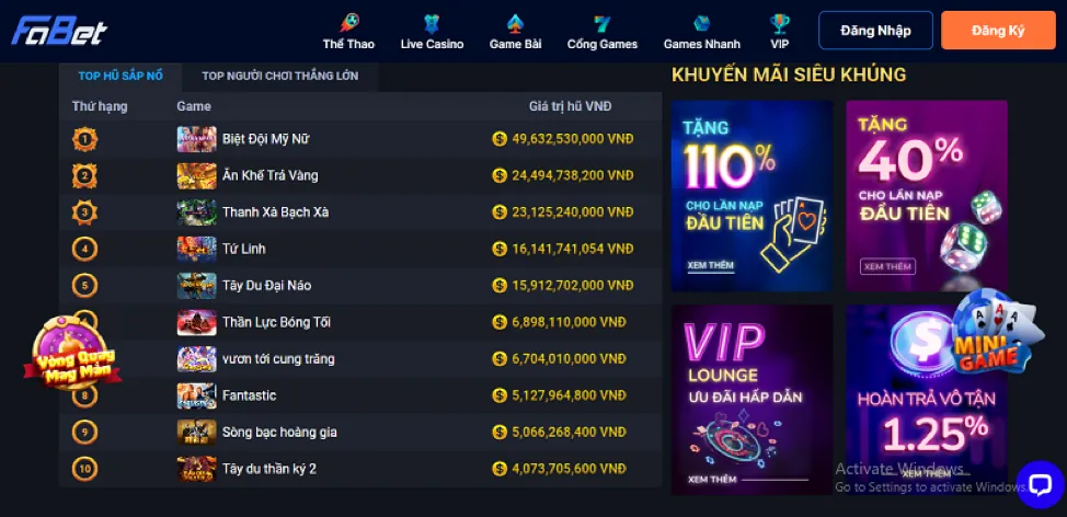 vswin login ra mắt trò chơi slot mới 2026